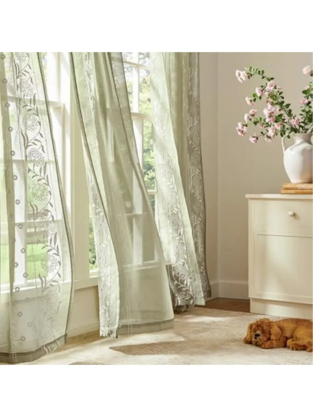 Sage Green Sheer Curtains 84